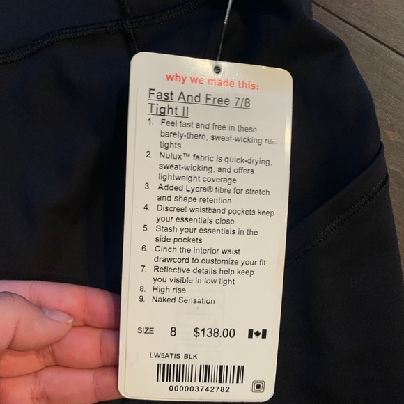 **SOLD**Lululemon Fast & Free 25” - Picture 3 of 4